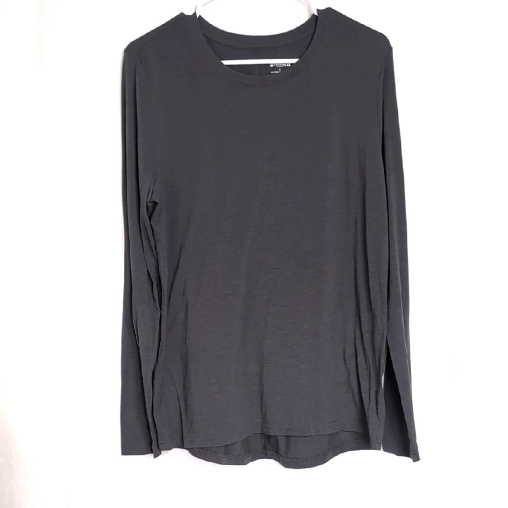 Duluth Trading Co Mid Grey Long Sleeve Crewneck Tshirt Size Large